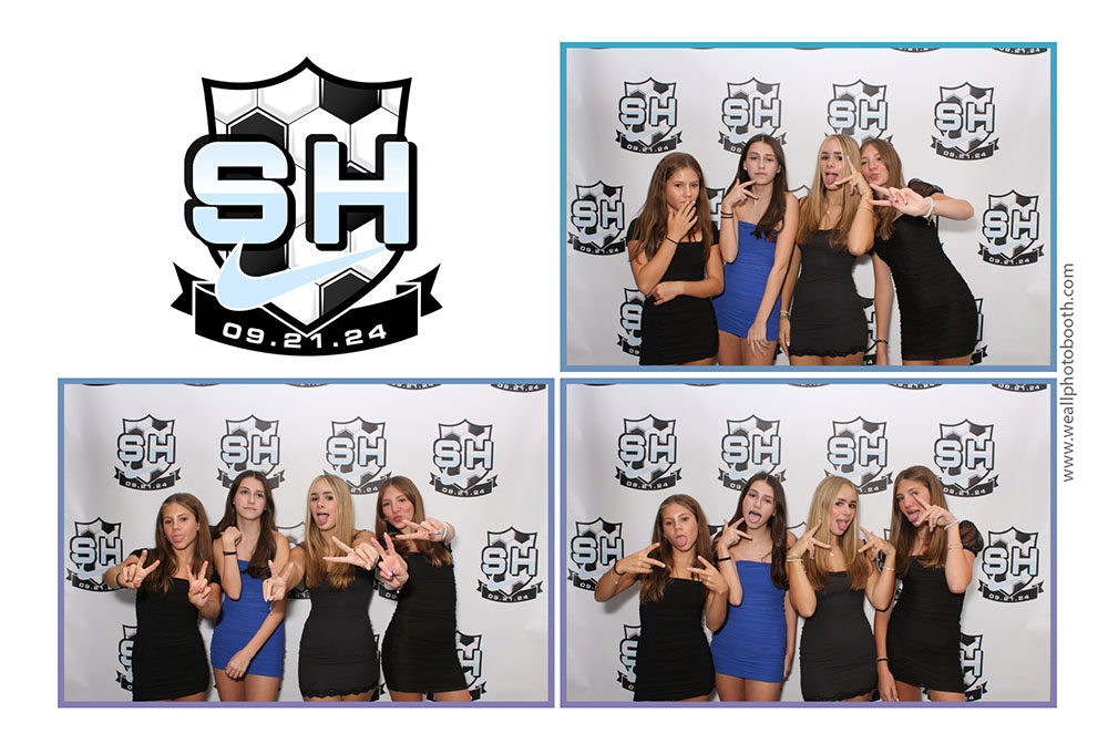 Custom photo booth print template T-17 (2x6 strip or 4x6 postcard layout)
