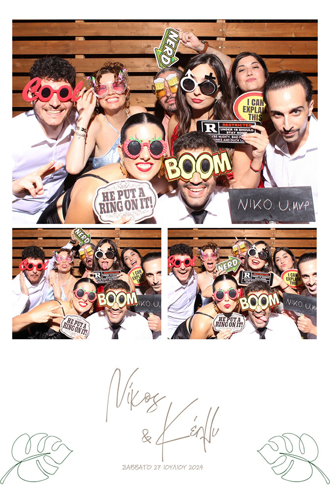 Custom photo booth print template T-23 (2x6 strip or 4x6 postcard layout)