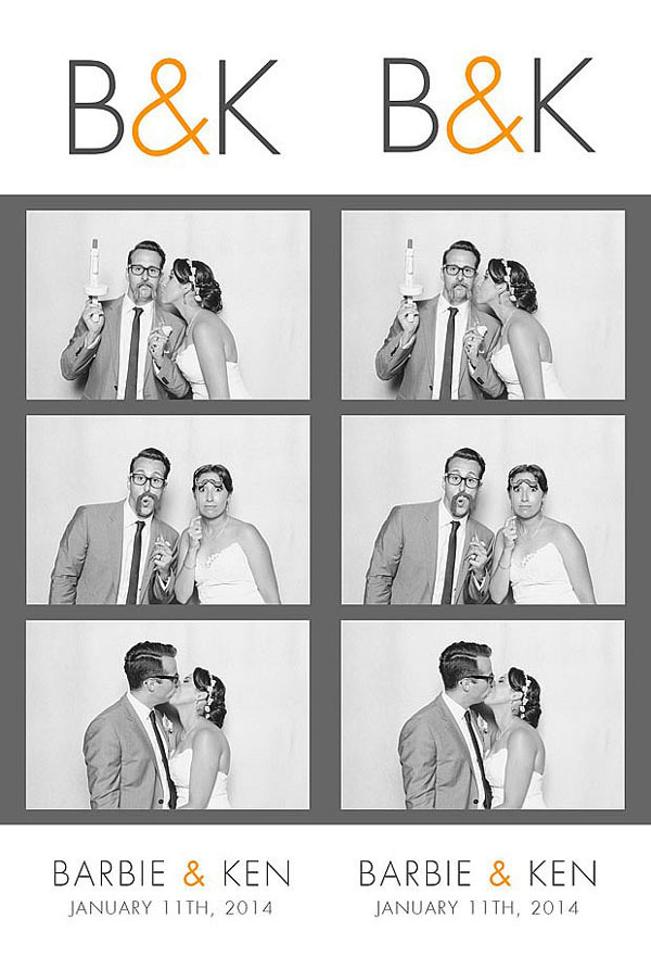 Custom photo booth print template T-07 (2x6 strip or 4x6 postcard layout)